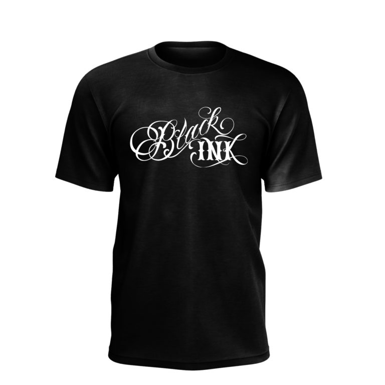 Black Ink Tshirt Black with White Logo Black Ink Store